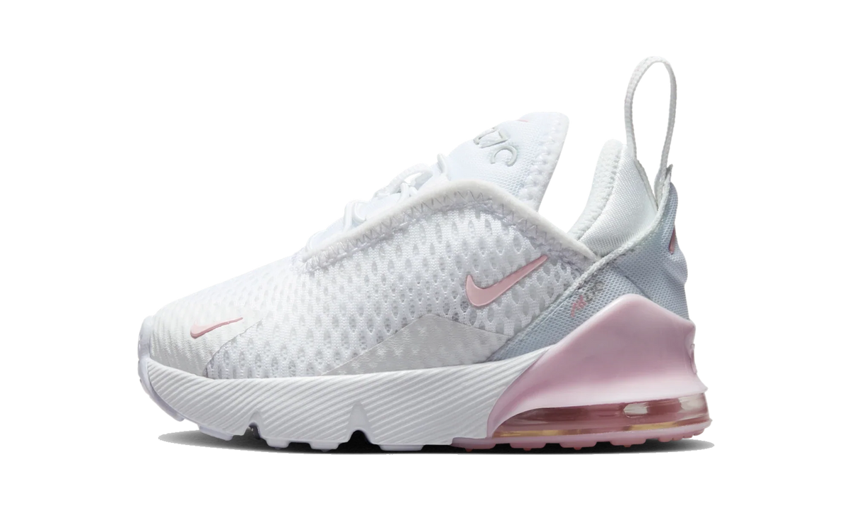 Overkicks - Nike Air Max 270 White Light Smoke Grey Pink Foam (TD) (DD1646-122) - vista lateral