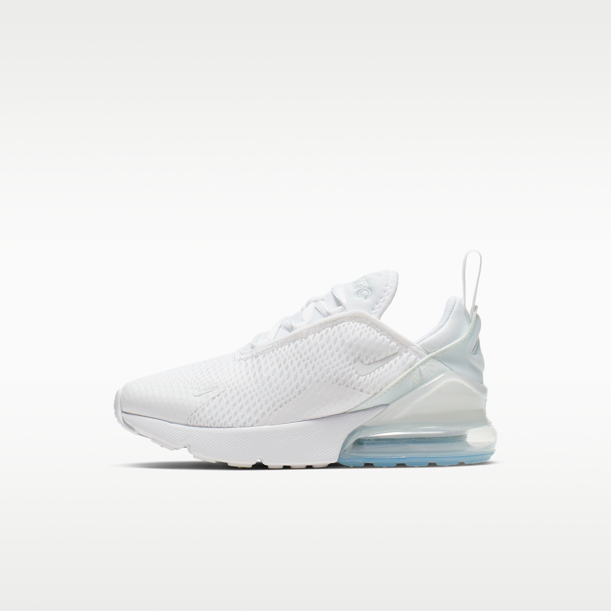 Overkicks - Nike Air Max 270 White Silver (PS) (AO2372-103) - vista lateral