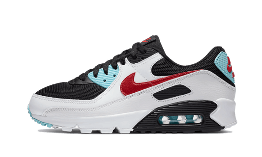 Overkicks - Nike Air Max 90 Aqua Red White Black (DA4290-100) - vista lateral