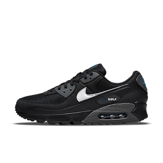 Overkicks - Nike Air Max 90 Black Marina Iron Grey White (DR0145-002) - vista lateral