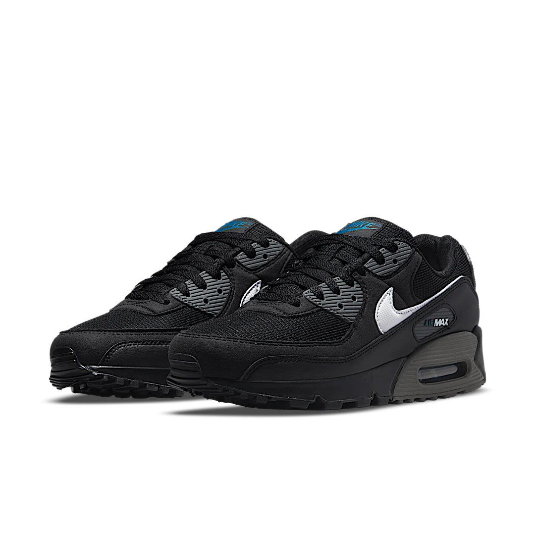 Overkicks - Nike Air Max 90 Black Marina Iron Grey White (DR0145-002) - vista trasera