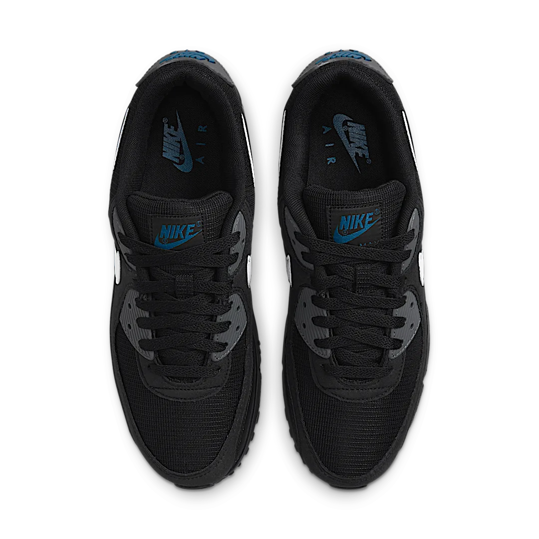 Overkicks - Nike Air Max 90 Black Marina Iron Grey White (DR0145-002) - par completo