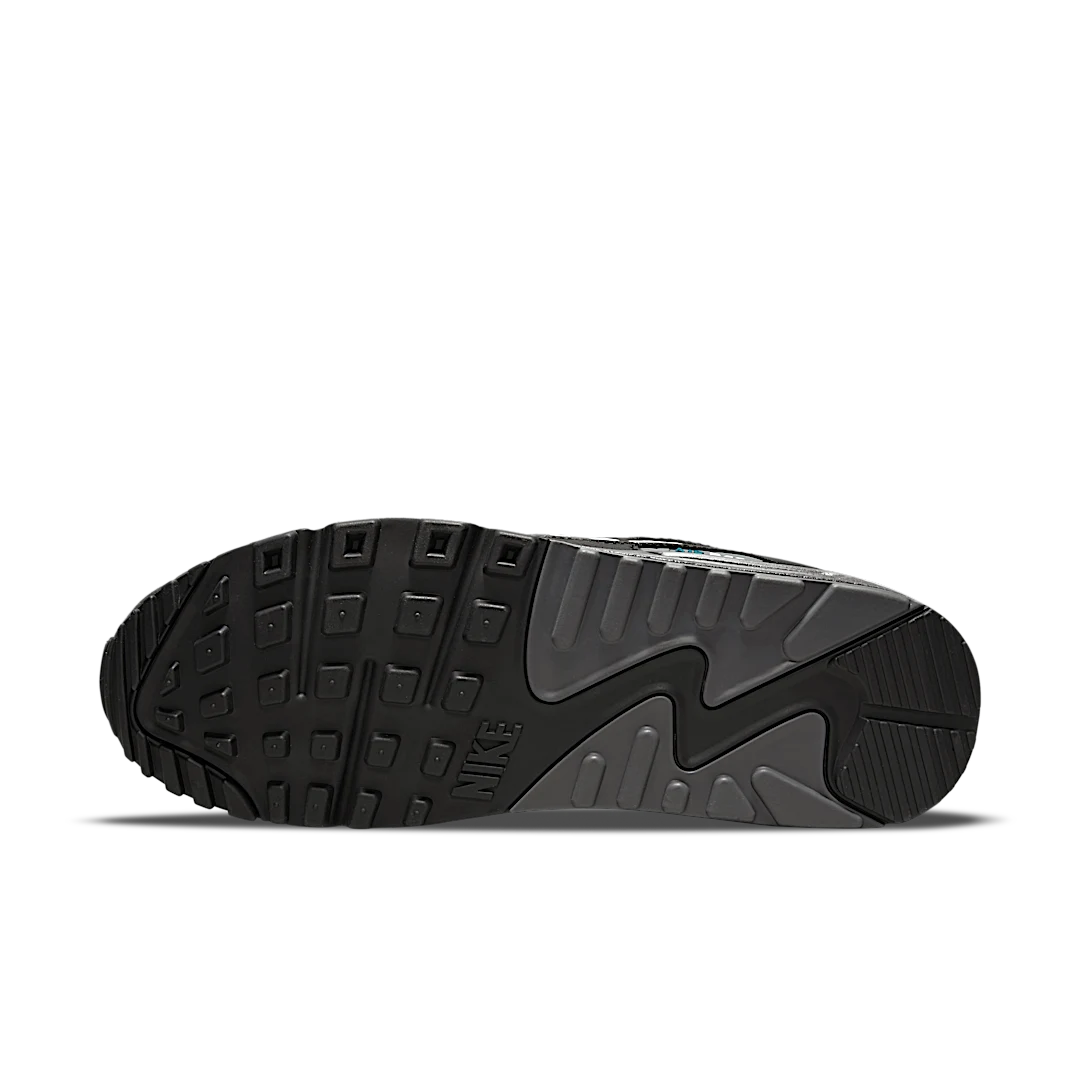 Overkicks - Nike Air Max 90 Black Marina Iron Grey White (DR0145-002) - detalle suela