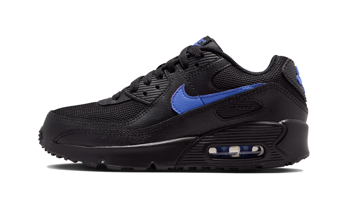 Overkicks - Nike Air Max 90 Black Sapphire (GS) (IQ0098-002) - vista lateral