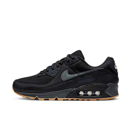 Overkicks - Nike Air Max 90 Black Smoke Grey Gum Reflective (FV0387-001) - vista lateral