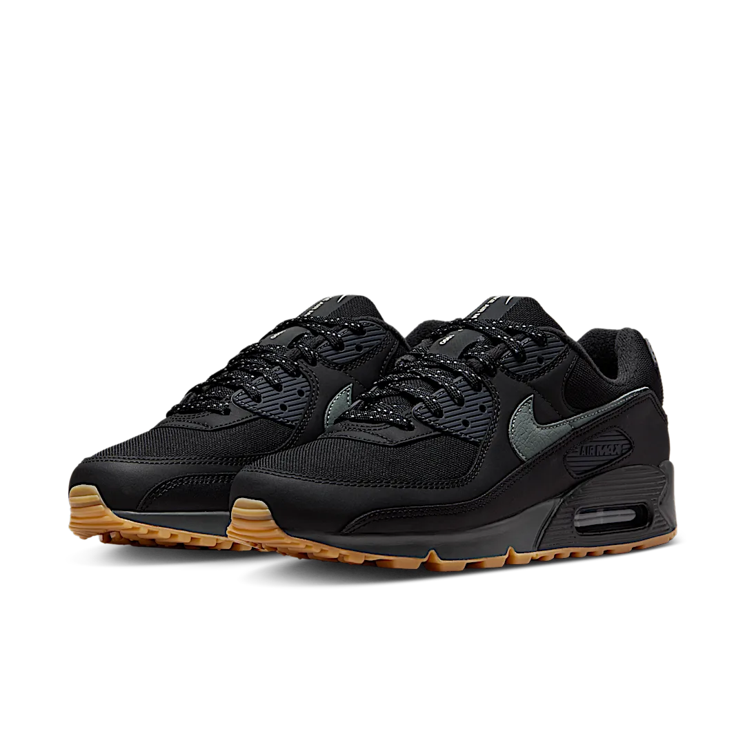 Overkicks - Nike Air Max 90 Black Smoke Grey Gum Reflective (FV0387-001) - vista trasera