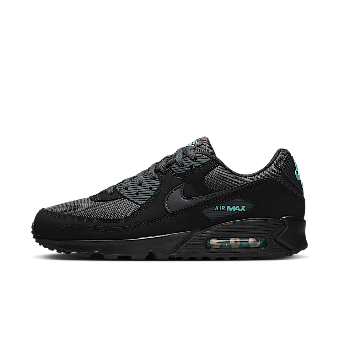 Overkicks - Nike Air Max 90 Black Tiffany (HV6224-001) - vista lateral