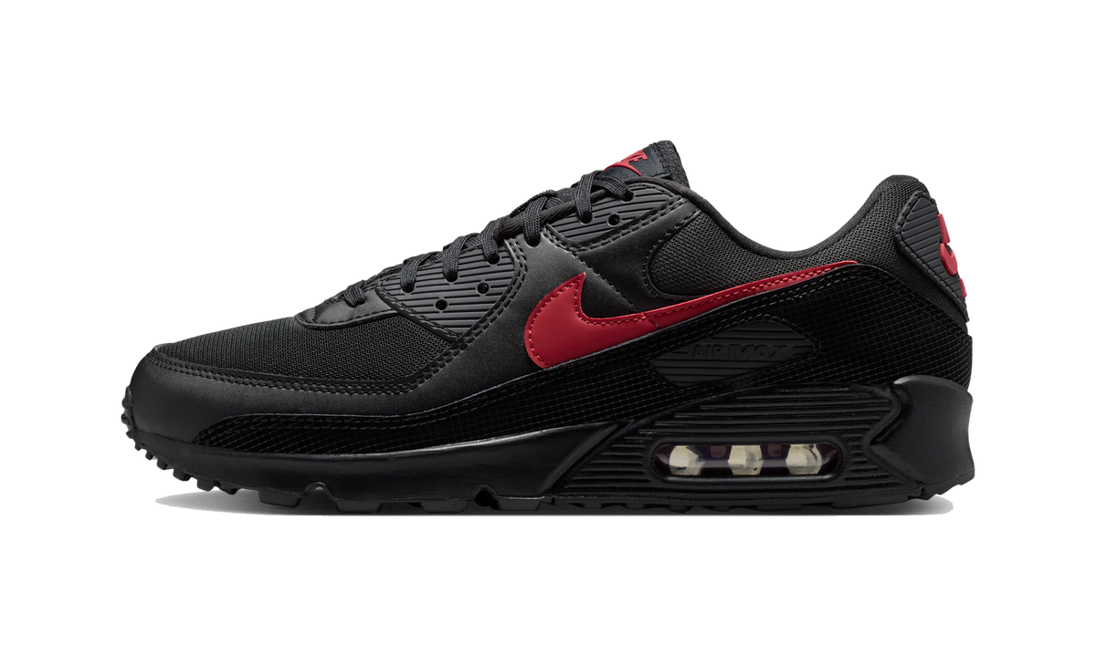Overkicks - Nike Air Max 90 Black Tough Red (IM9616-001) - vista lateral