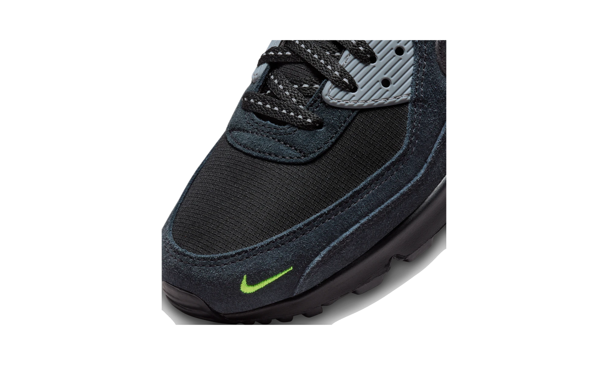 Overkicks - Nike Air Max 90 Black Volt Cool Grey (FQ2377-001) - detalle lateral interior