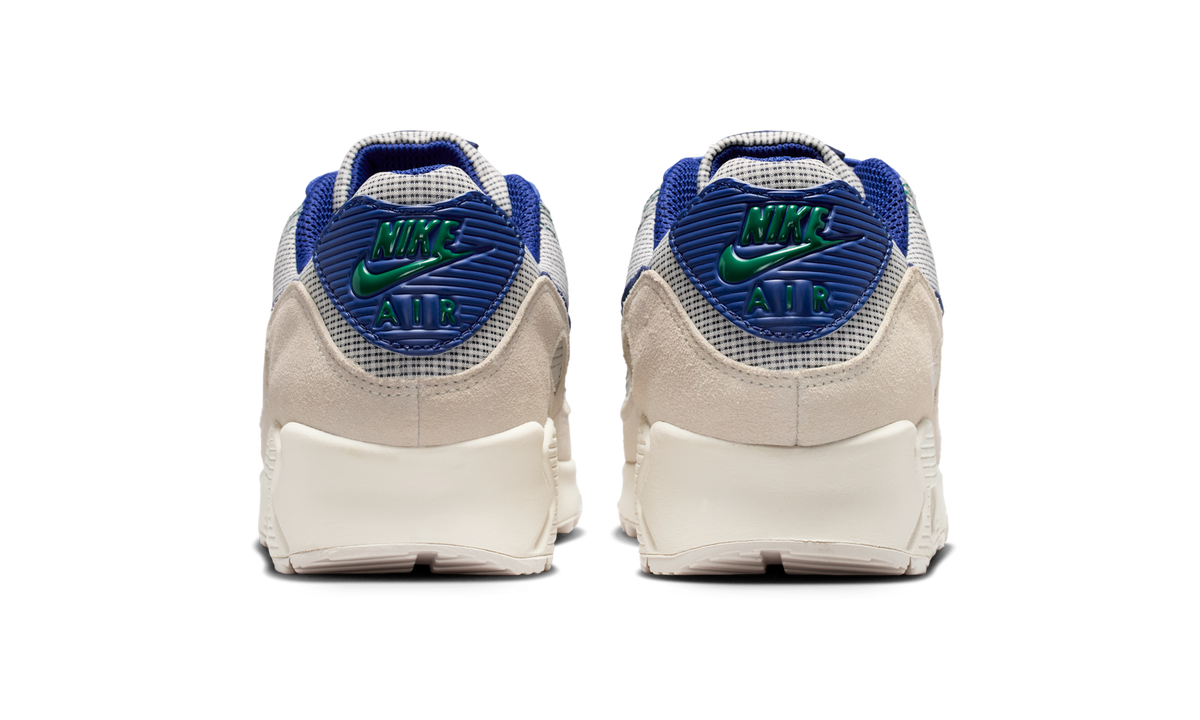 Overkicks - Nike Air Max 90 Coconut Milk Deep Royal Blue (IR1950-100) - detalle talón