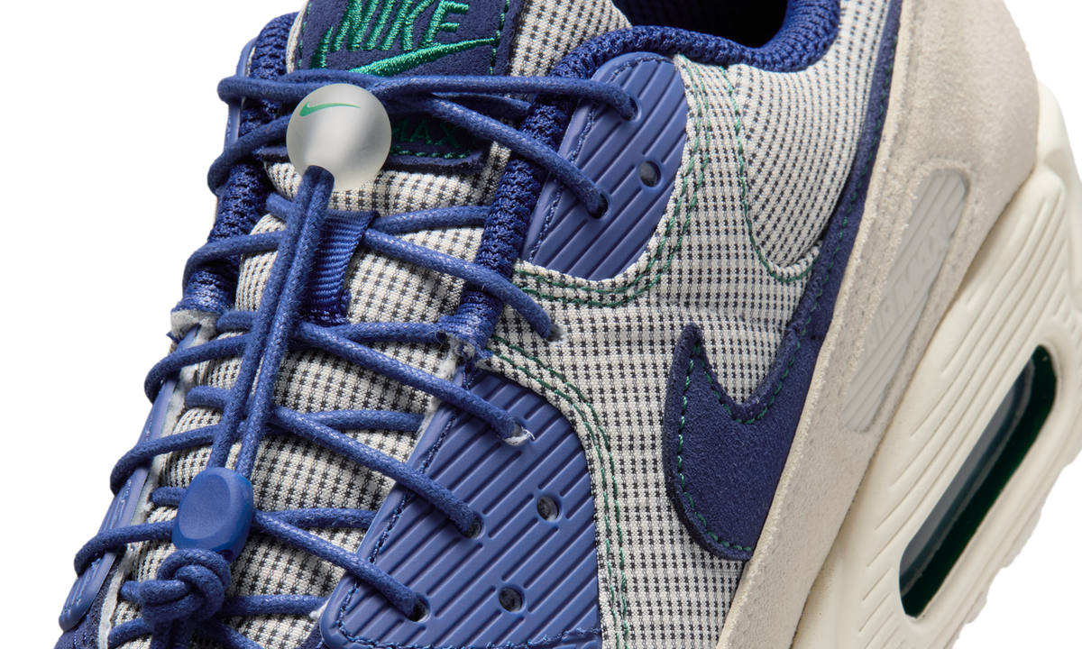 Overkicks - Nike Air Max 90 Coconut Milk Deep Royal Blue (IR1950-100) - detalle lateral interior