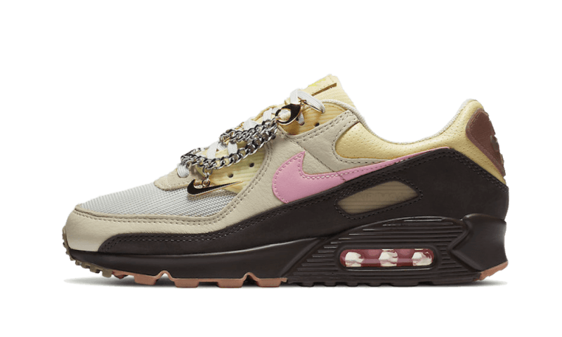 Overkicks - Nike Air Max 90 Cuban Link Velvet Brown (CZ0469-200) - vista lateral