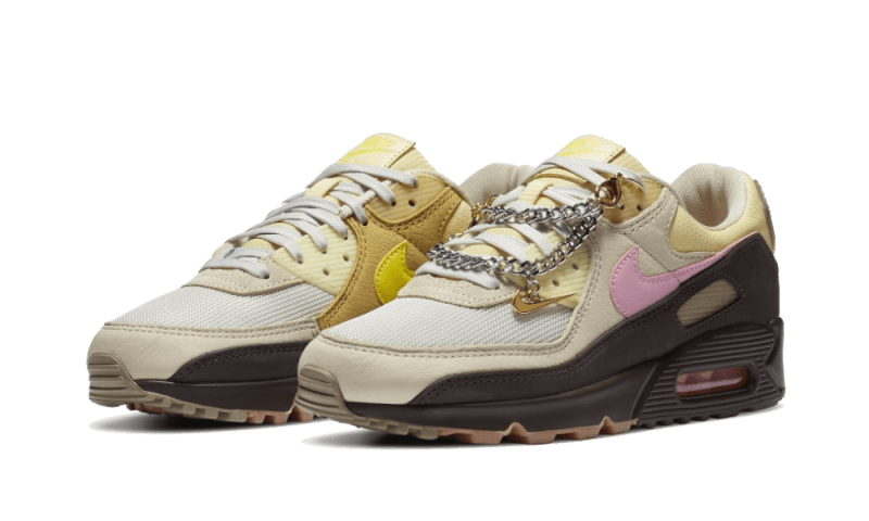 Overkicks - Nike Air Max 90 Cuban Link Velvet Brown (CZ0469-200) - vista trasera