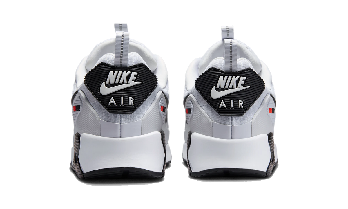 Overkicks - Nike Air Max 90 Drift Pure Platinum/Bright Crimson/Black (IV5758-043) - detalle talón