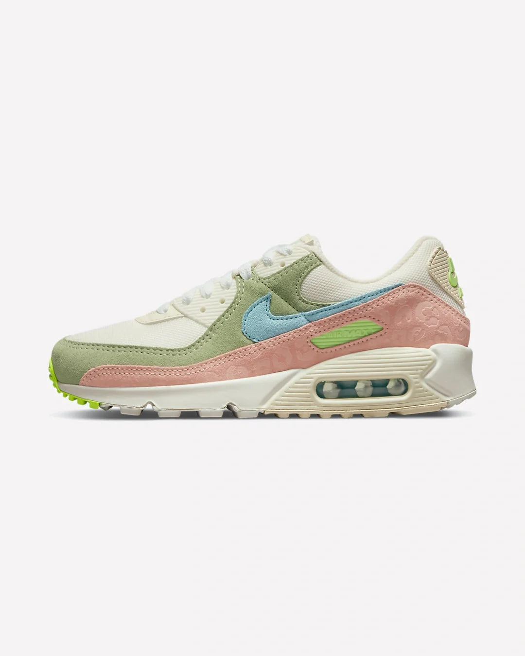 Overkicks - Nike Air Max 90 Easter Leopard (Womens) (DX3380-100) - vista lateral