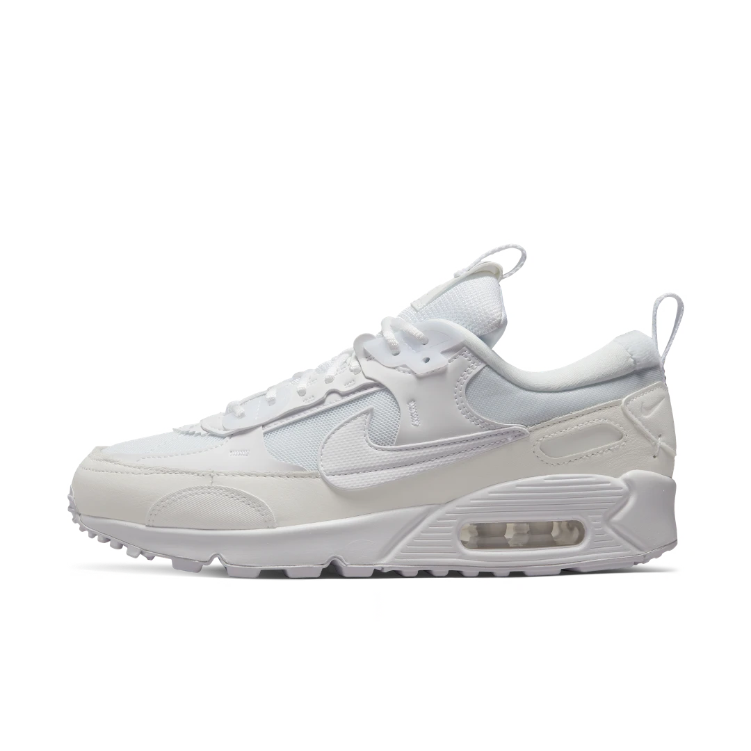 Overkicks - Nike Air Max 90 Futura Triple White (DM9922-101) - vista lateral