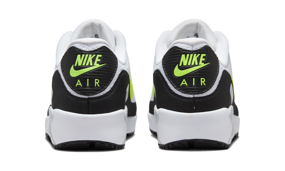 Overkicks - Nike Air Max 90 Golf White Hot Lime (HV9305-103) - detalle talón