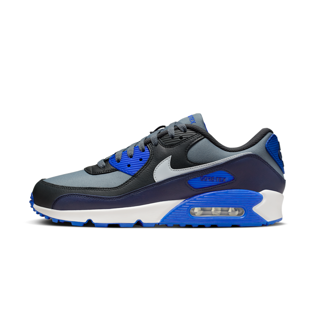 Overkicks - Nike Air Max 90 Gore-Tex Cool Grey Anthracite Obsidian Pure Platinum (FD5810-003) - vista lateral