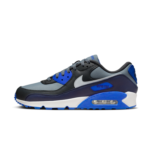 Overkicks - Nike Air Max 90 Gore-Tex Cool Grey Anthracite Obsidian Pure Platinum (FD5810-003) - vista lateral