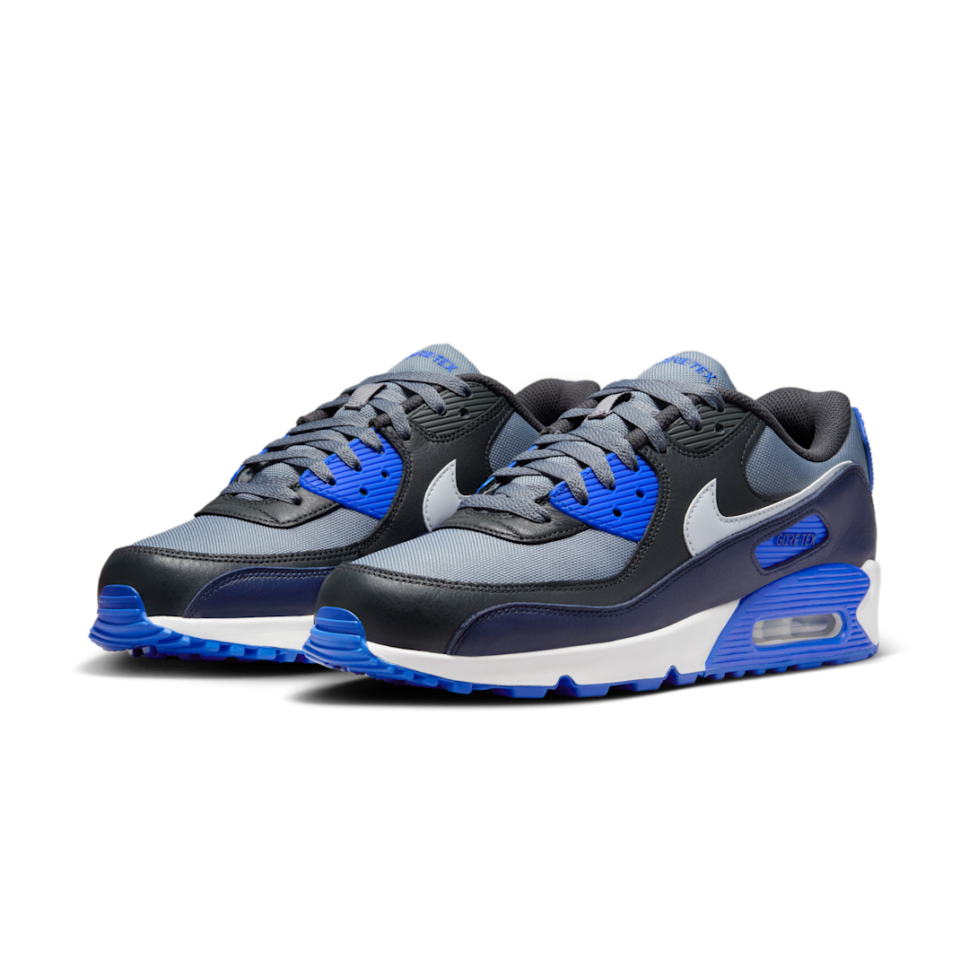 Overkicks - Nike Air Max 90 Gore-Tex Cool Grey Anthracite Obsidian Pure Platinum (FD5810-003) - vista trasera