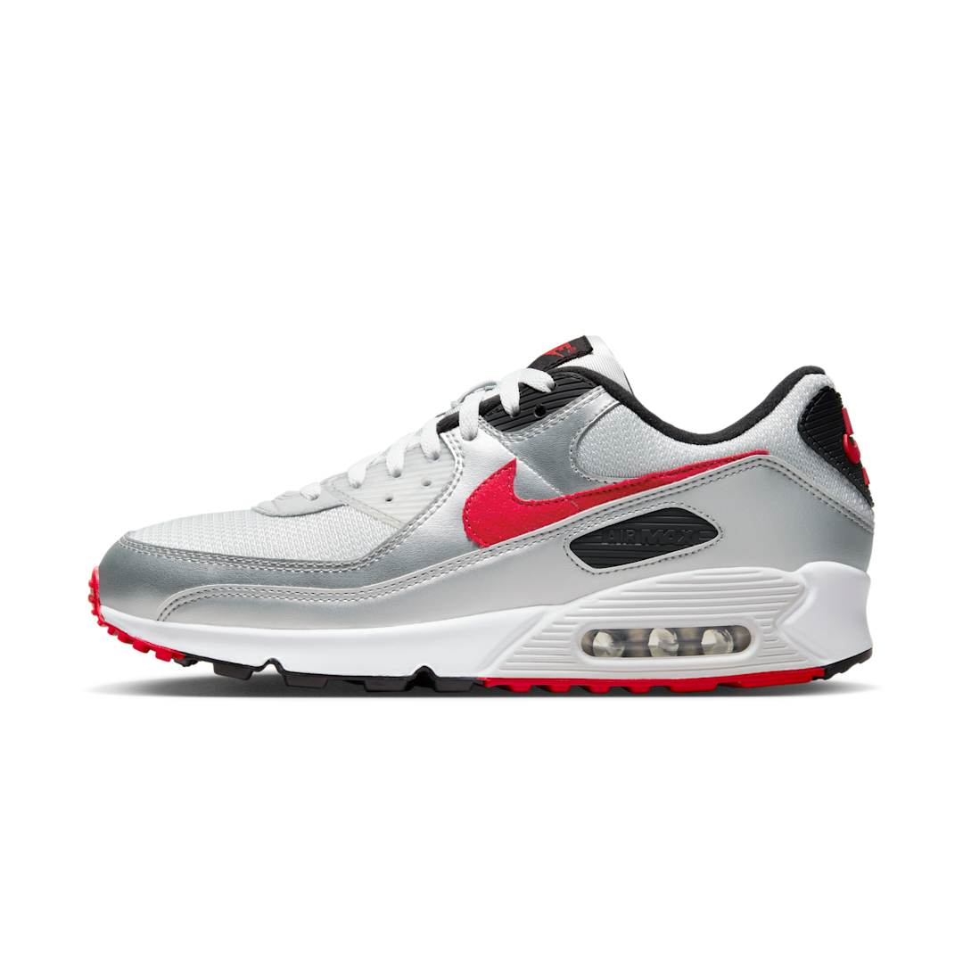 Overkicks - Nike Air Max 90 Icons Silver Bullet (DX4233-001) - vista lateral