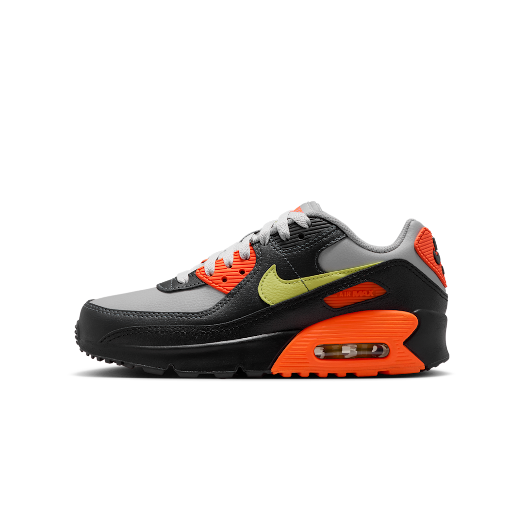 Overkicks - Nike Air Max 90 LTR Light Smoke Grey Hyper Crimson (CD6864-033) - vista lateral