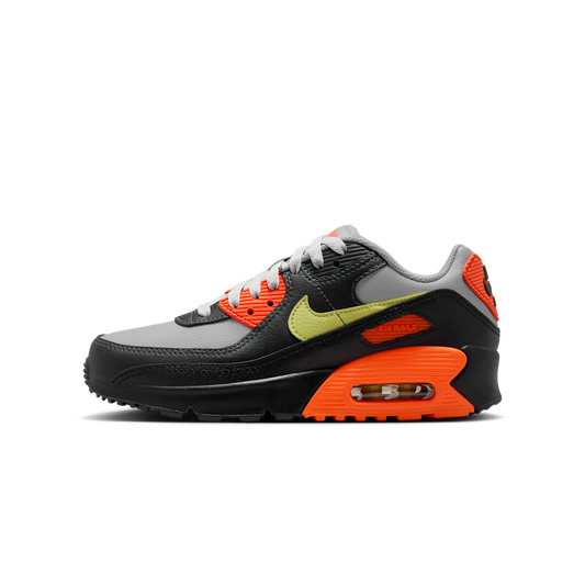 Overkicks - Nike Air Max 90 LTR Light Smoke Grey Hyper Crimson (CD6864-033) - vista lateral