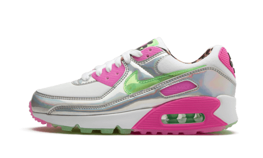 Overkicks - Nike Air Max 90 LX Daisy Leopard Iridescent (CQ2559-100) - vista lateral