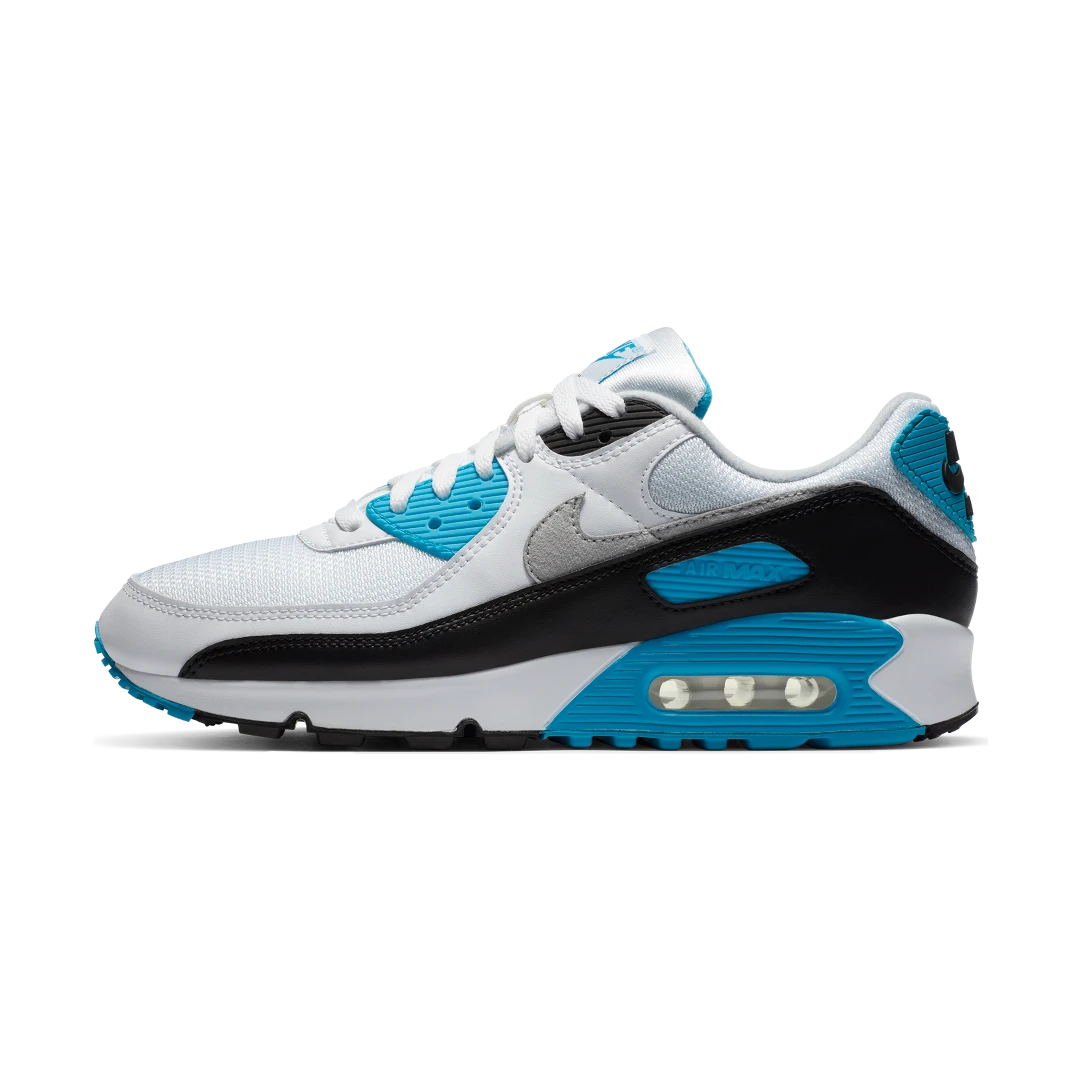 Overkicks - Nike Air Max 90 Laser Blue (2020) (CJ6779-100) - vista lateral