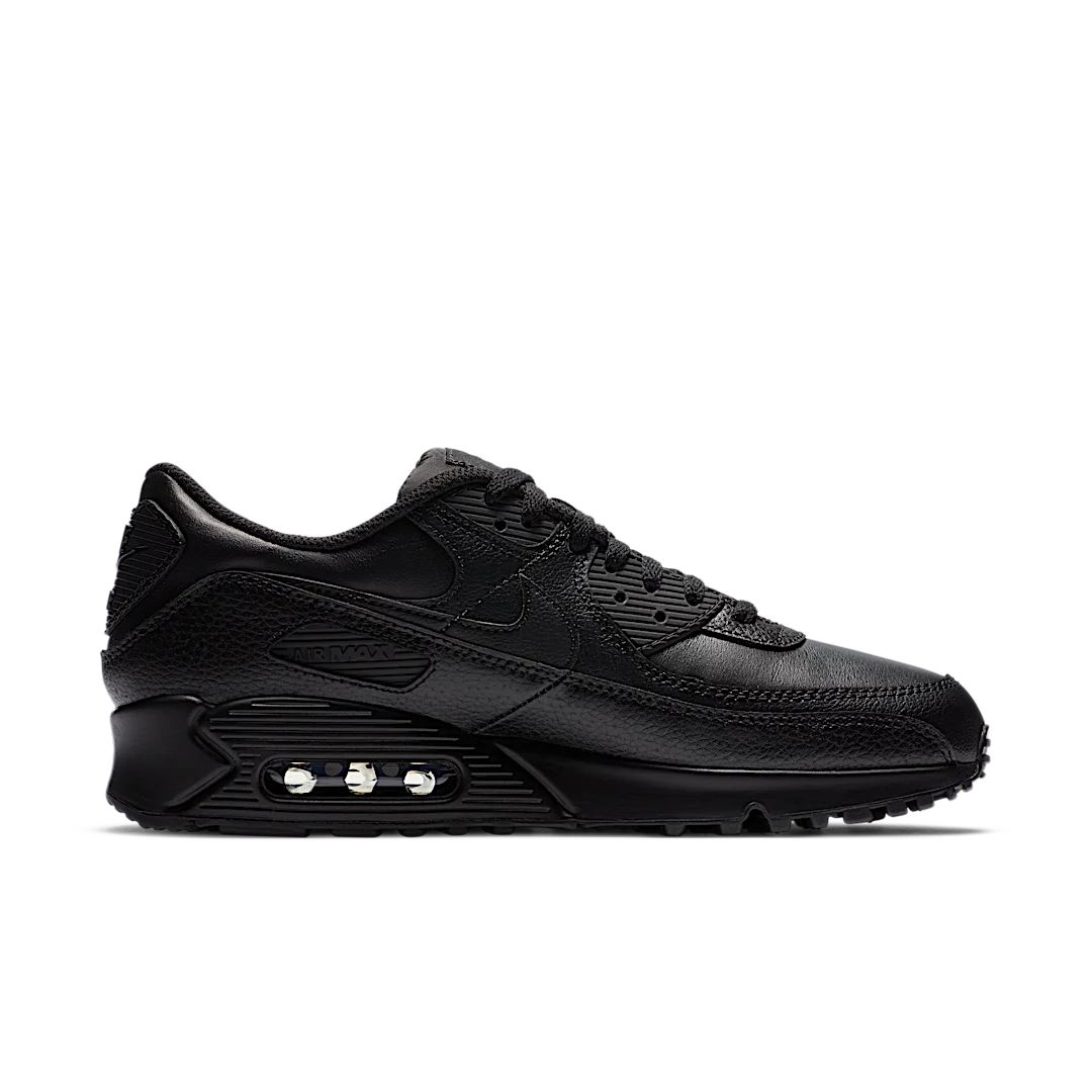 Overkicks - Nike Air Max 90 Leather Triple Black (CZ5594-001) - par completo