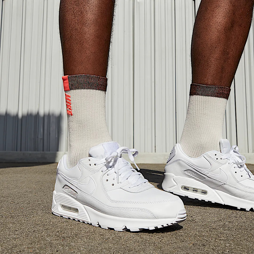Overkicks - Nike Air Max 90 Leather Triple White (CZ5594-100) - detalle suela