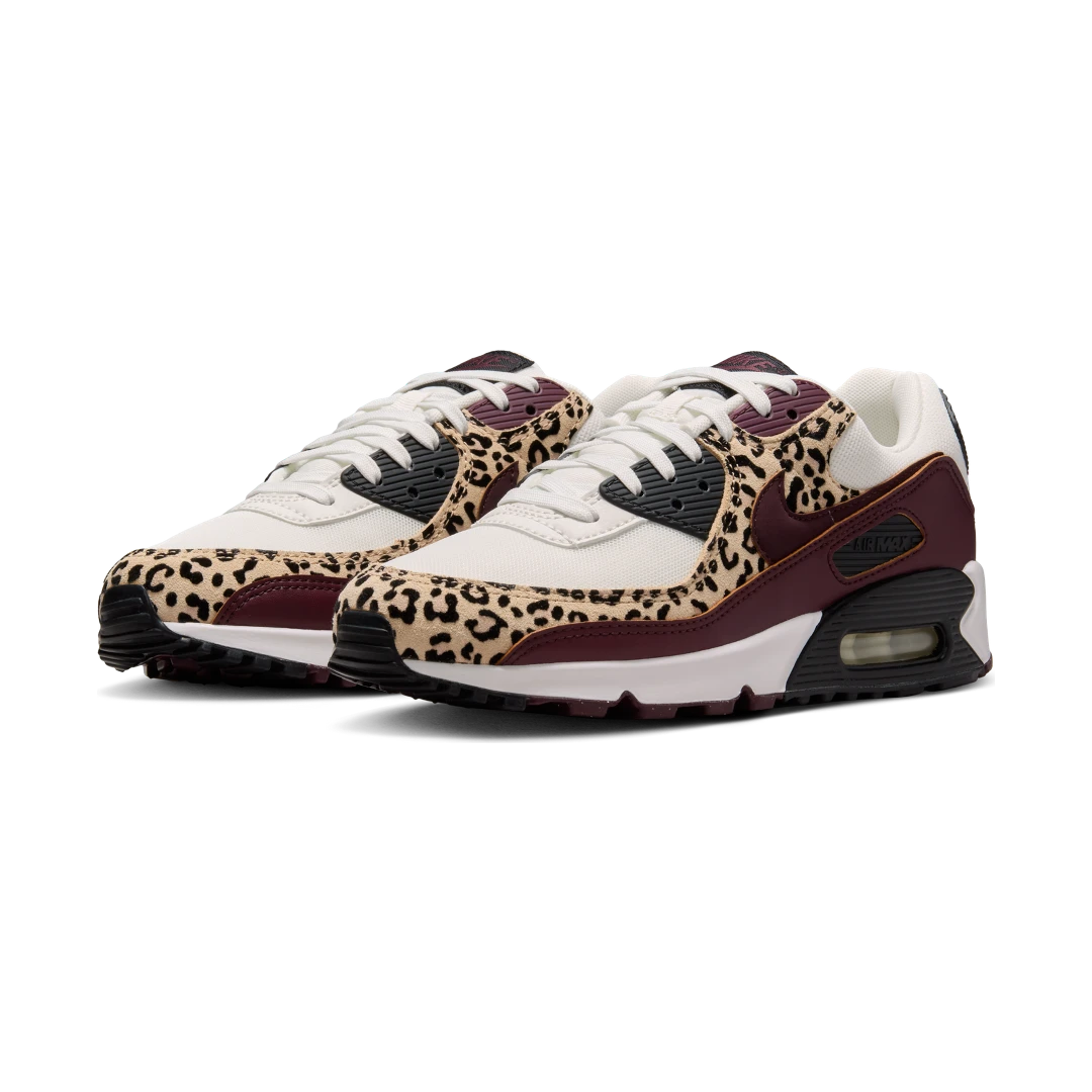 Overkicks - Nike Air Max 90 Leopard Burgundy (IF1619-102) - vista trasera