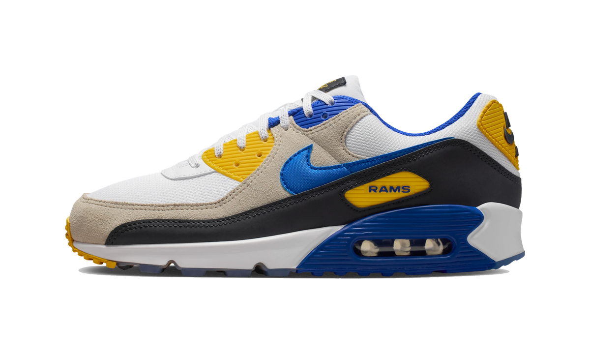 Overkicks - Nike Air Max 90 Los Angeles Rams (II7587-100) - vista lateral