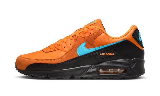 Overkicks - Nike Air Max 90 Mandarin Blue Fury (IF0670-800) - vista lateral