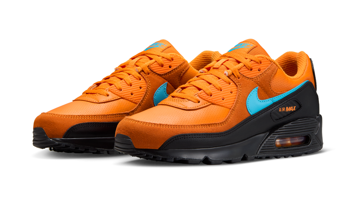 Overkicks - Nike Air Max 90 Mandarin Blue Fury (IF0670-800) - vista trasera