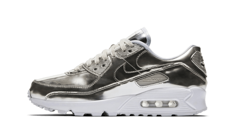 Overkicks - Nike Air Max 90 Metallic Silver (2020) (CQ6639-001) - vista lateral