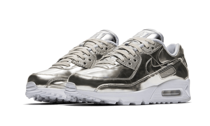 Overkicks - Nike Air Max 90 Metallic Silver (2020) (CQ6639-001) - vista trasera