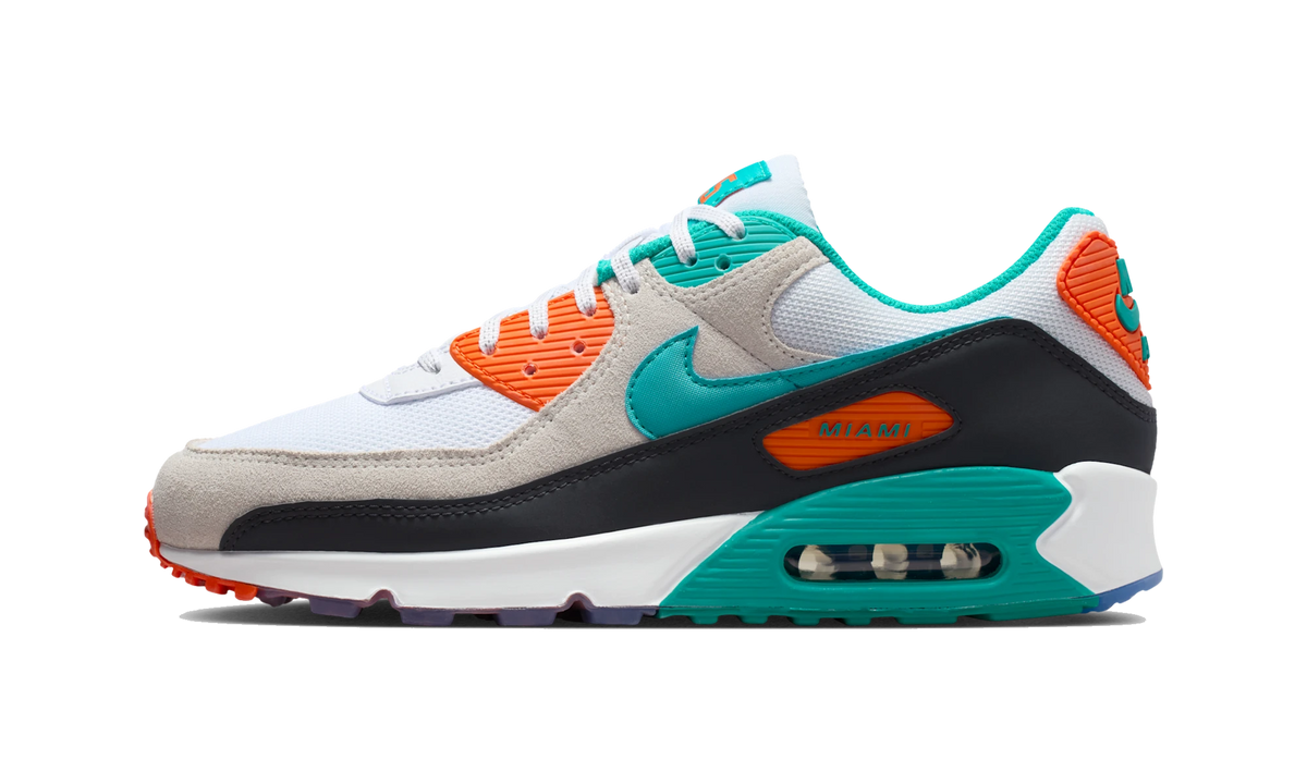 Overkicks - Nike Air Max 90 Miami Dolphins (II7590-100) - vista lateral