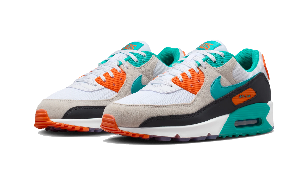 Overkicks - Nike Air Max 90 Miami Dolphins (II7590-100) - vista trasera