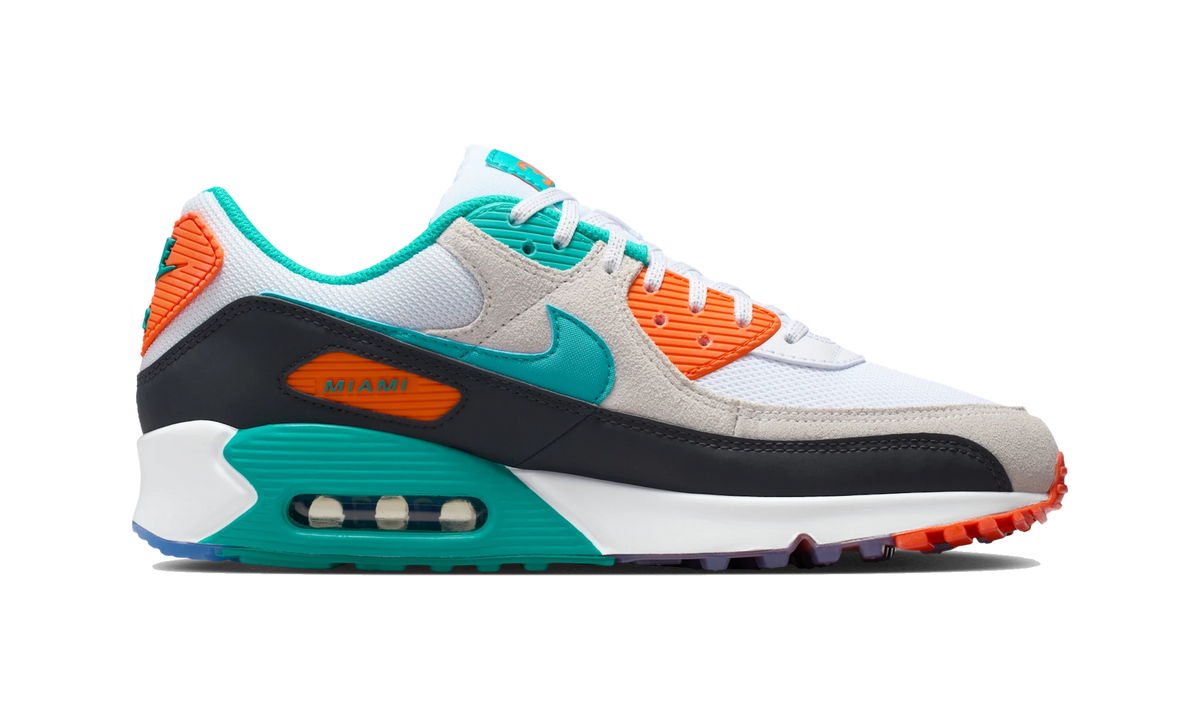 Overkicks - Nike Air Max 90 Miami Dolphins (II7590-100) - detalle suela