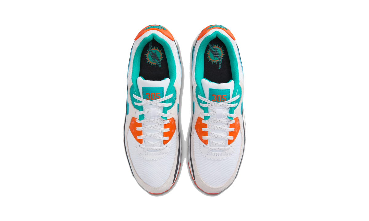 Overkicks - Nike Air Max 90 Miami Dolphins (II7590-100) - vista superior