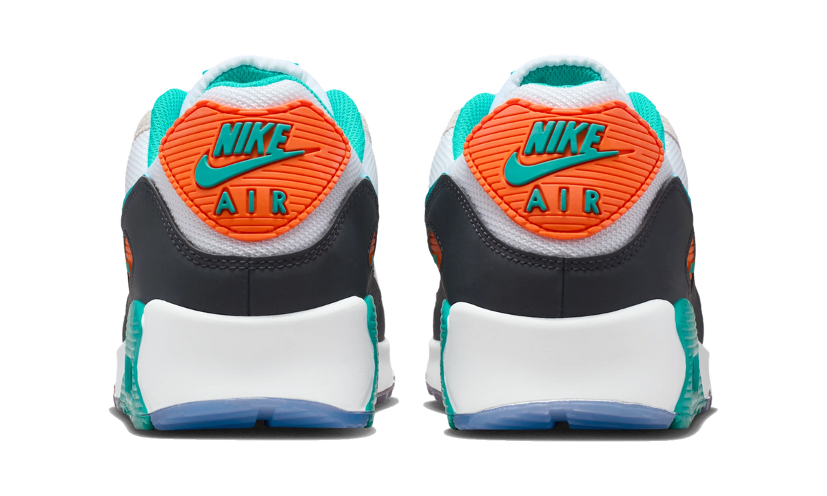 Overkicks - Nike Air Max 90 Miami Dolphins (II7590-100) - detalle talón