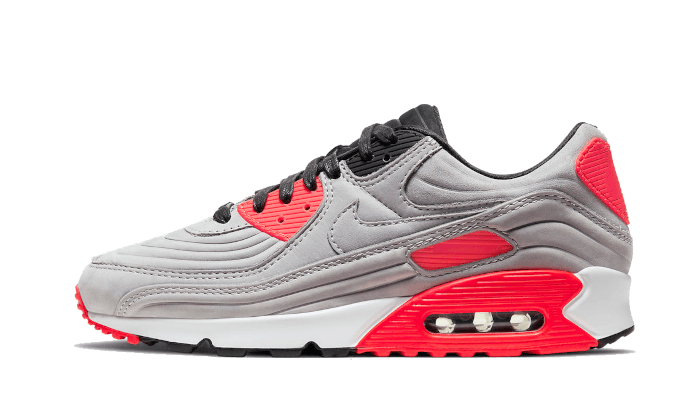 Overkicks - Nike Air Max 90 Night Silver Bright Crimson (CZ7656-001) - vista lateral
