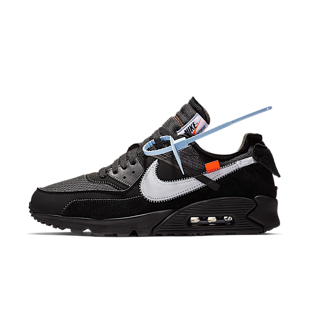 Overkicks - Nike Air Max 90 Off-White Black (AA7293-001) - vista lateral