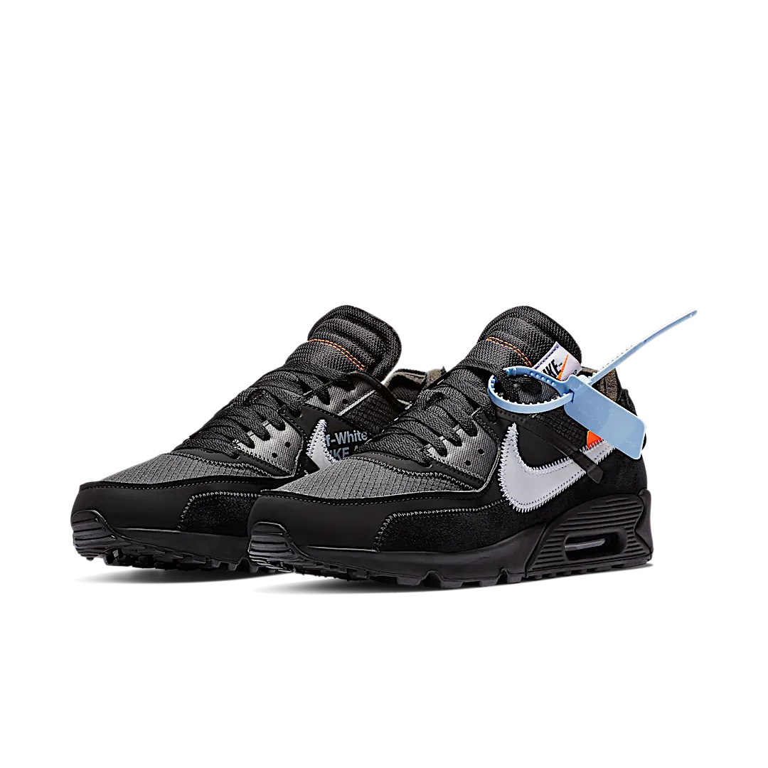 Overkicks - Nike Air Max 90 Off-White Black (AA7293-001) - vista trasera