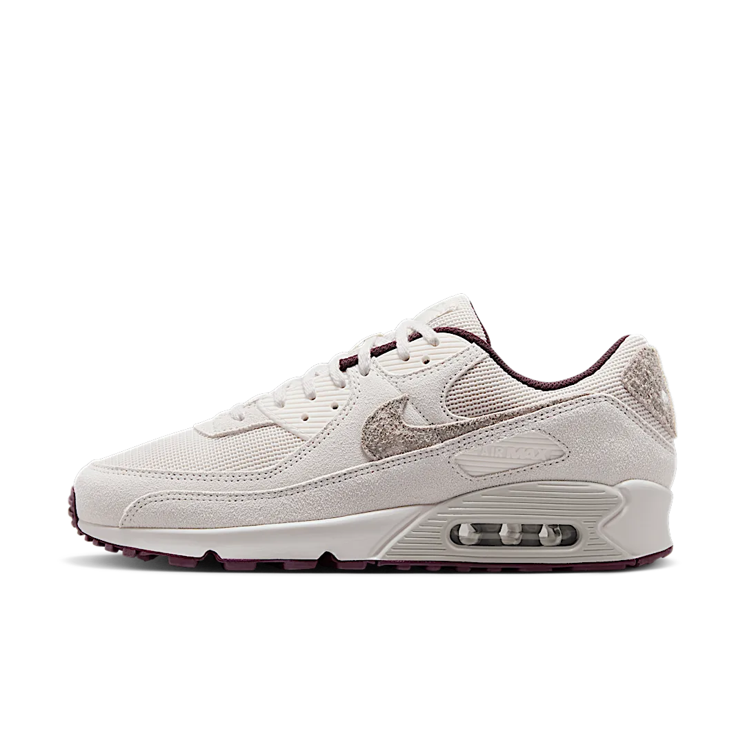 Overkicks - Nike Air Max 90 PRM Sail Burgundy Crush (HQ1712-001) - vista lateral