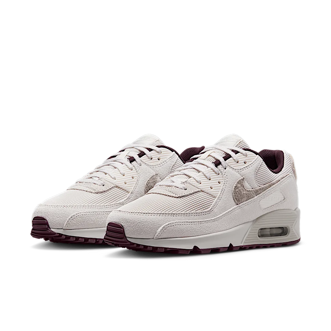 Overkicks - Nike Air Max 90 PRM Sail Burgundy Crush (HQ1712-001) - vista trasera