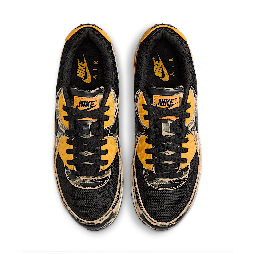 Overkicks - Nike Air Max 90 Premium Black University Gold Camo (IF1721-001) - par completo