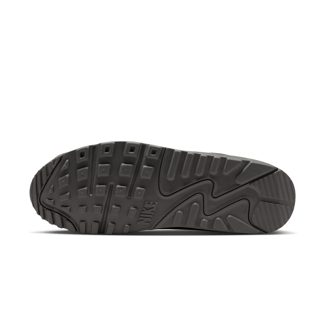 Overkicks - Nike Air Max 90 Premium Iron Grey University Red (HV4517-001) - detalle suela