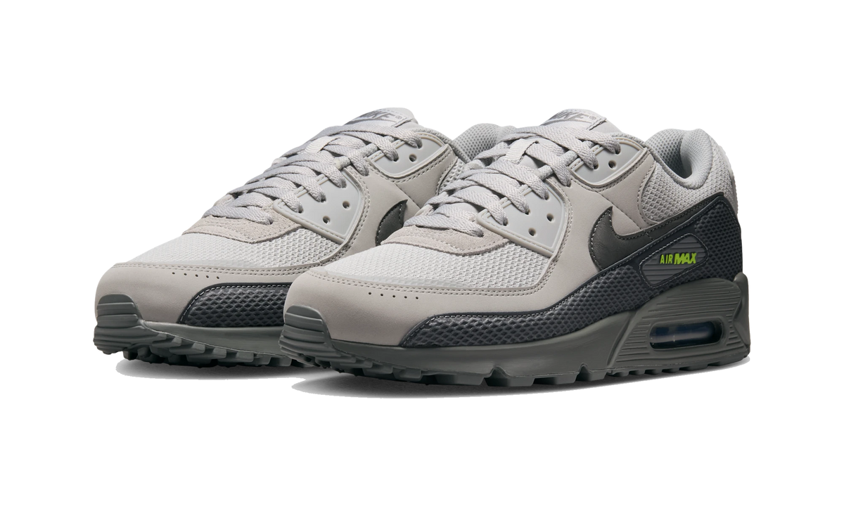 Overkicks - Nike Air Max 90 Premium Light Smoke Grey Volt (IM5759-004) - vista trasera